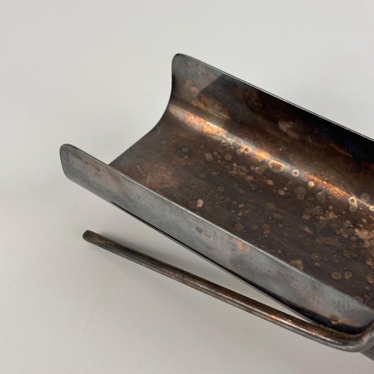 Christofle Silver-Plated Breadstick Holder Attributed to Gio Ponti, 1950s