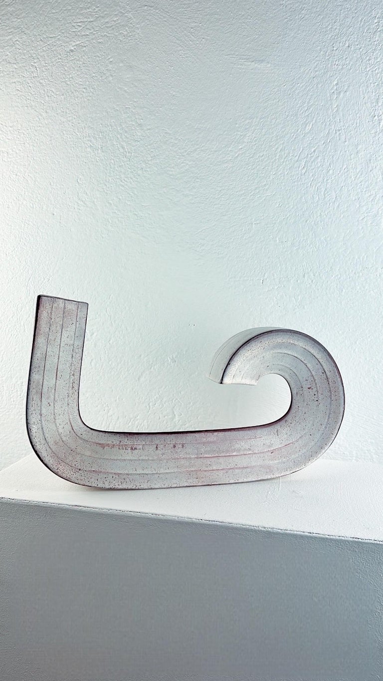 "Cornovaso" Modern Ceramic Industrial Vase by Alessio Tasca, 1970s