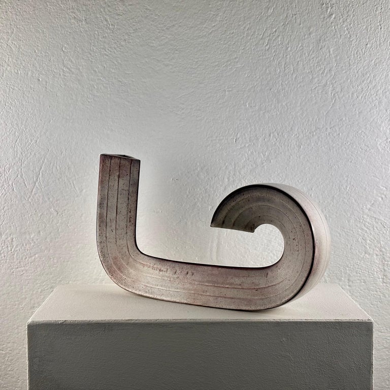 "Cornovaso" Modern Ceramic Industrial Vase by Alessio Tasca, 1970s