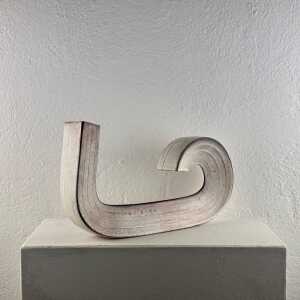 "Cornovaso" Modern Ceramic Industrial Vase by Alessio Tasca, 1970s