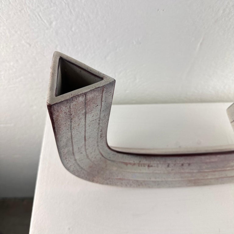 "Cornovaso" Modern Ceramic Industrial Vase by Alessio Tasca, 1970s