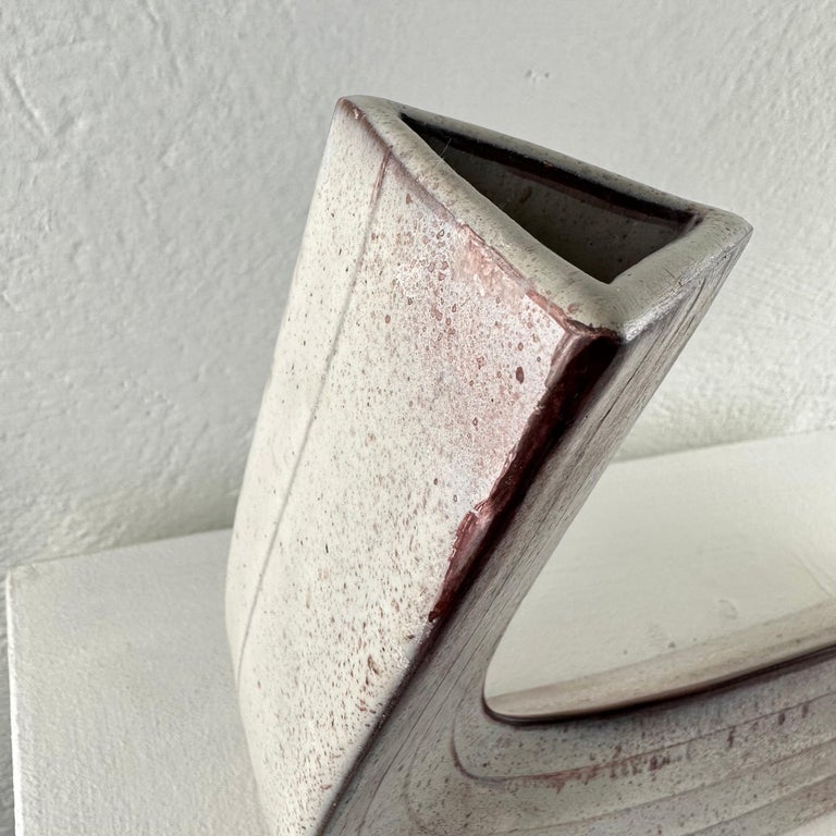 "Cornovaso" Modern Ceramic Industrial Vase by Alessio Tasca, 1970s