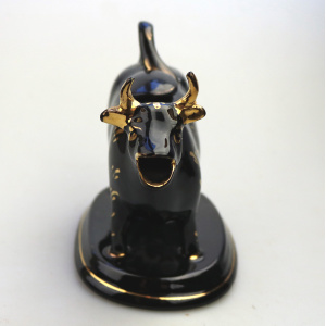 Antique Victorian Staffordshire Jackfield pottery novelty Cow Creamer Jug C.19th