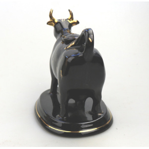 Antique Victorian Staffordshire Jackfield pottery novelty Cow Creamer Jug C.19th