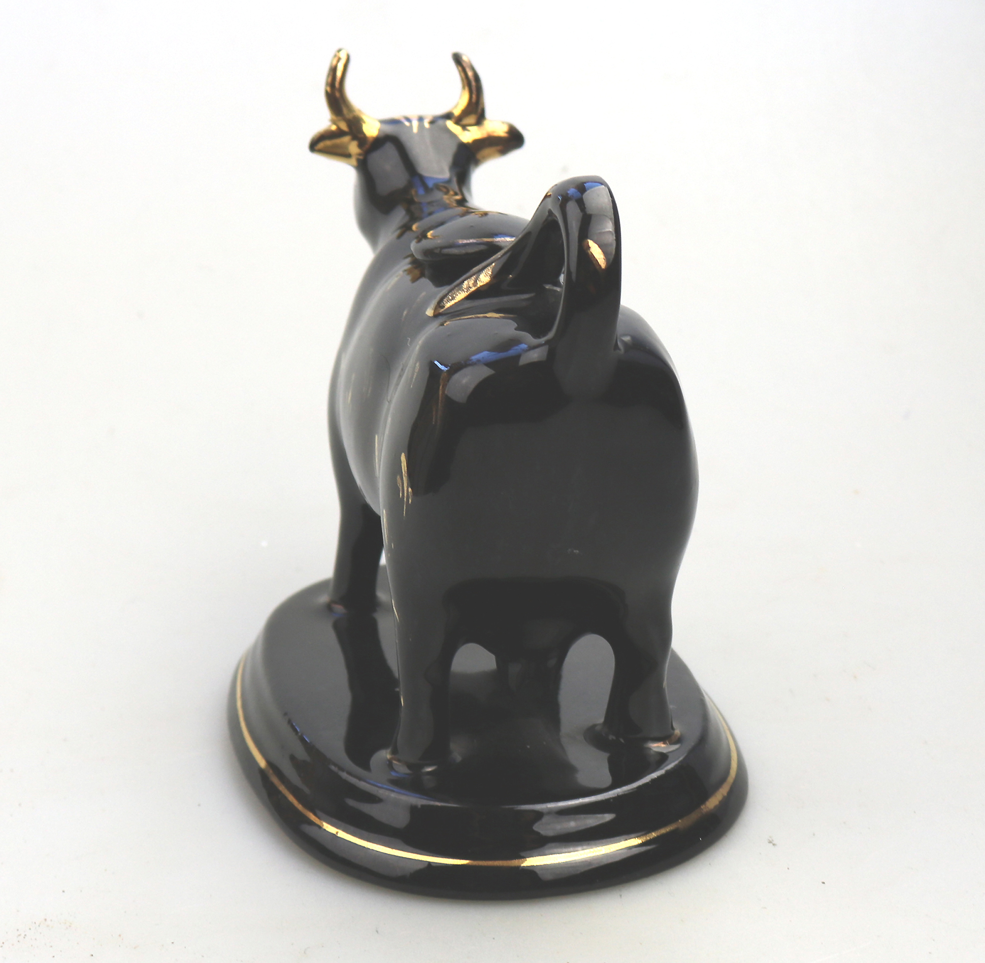 Antique Victorian Staffordshire Jackfield pottery novelty Cow Creamer Jug C.19th
