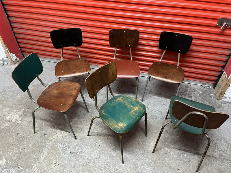 Danish Stacking Chair By Niels Larsen Suit Cafe / Bar / Midcentury 9 Available