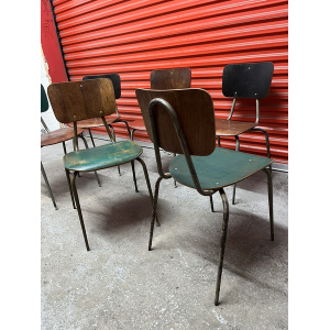 Danish Stacking Chair By Niels Larsen Suit Cafe / Bar / Midcentury 9 Available