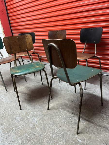 Danish Stacking Chair By Niels Larsen Suit Cafe / Bar / Midcentury 9 Available