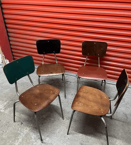 Danish Stacking Chair By Niels Larsen Suit Cafe / Bar / Midcentury 9 Available