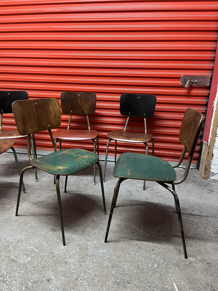 Danish Stacking Chair By Niels Larsen Suit Cafe / Bar / Midcentury 9 Available