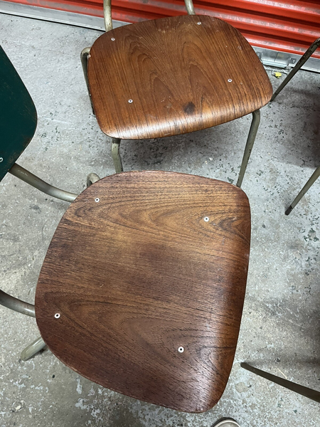 Danish Stacking Chair By Niels Larsen Suit Cafe / Bar / Midcentury 9 Available