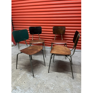 Danish Stacking Chair By Niels Larsen Suit Cafe / Bar / Midcentury 9 Available