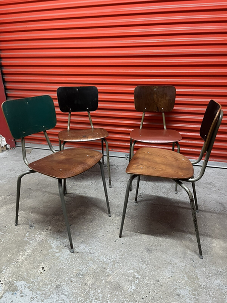 Danish Stacking Chair By Niels Larsen Suit Cafe / Bar / Midcentury 9 Available