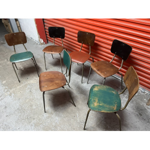 Danish Stacking Chair By Niels Larsen Suit Cafe / Bar / Midcentury 9 Available