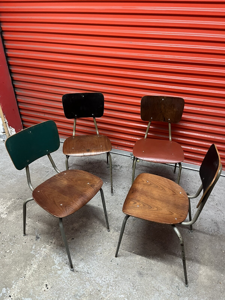 Danish Stacking Chair By Niels Larsen Suit Cafe / Bar / Midcentury 9 Available