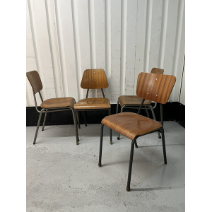 Danish Stacking Chair Suit Cafe / Bar / Tv Prop Midcentury Set Of Four