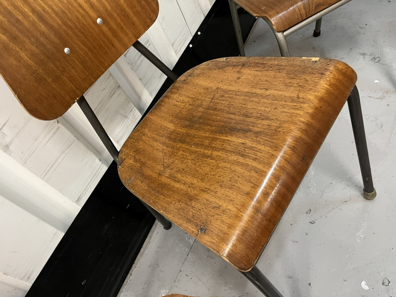 Danish Stacking Chair Suit Cafe / Bar / Tv Prop Midcentury Set Of Four
