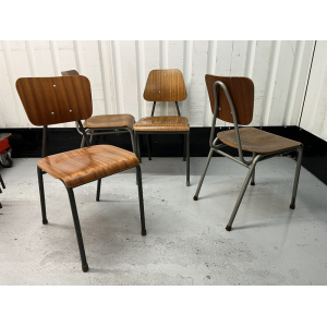 Danish Stacking Chair Suit Cafe / Bar / Tv Prop Midcentury Set Of Four