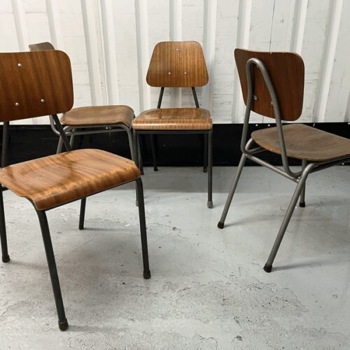 Danish Stacking Chair Suit Cafe / Bar / Tv Prop Midcentury Set Of Four