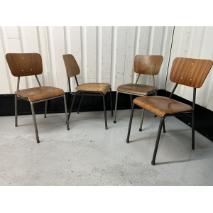 Danish Stacking Chair Suit Cafe / Bar / Tv Prop Midcentury Set Of Four