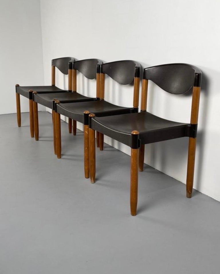 Dining Chairs Strax by Hartmut Lohmeyer For Casala , Germany 1970s, Set of Four