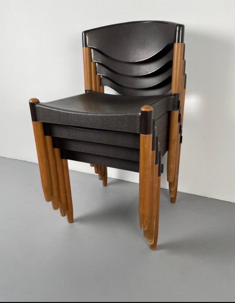 Dining Chairs Strax by Hartmut Lohmeyer For Casala , Germany 1970s, Set of Four
