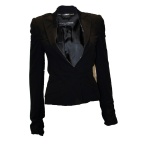 Dolce and Gabanna Black Jacket with Tie Belt