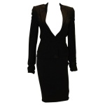 Dolce and Gabanna Black Jacket with Tie Belt