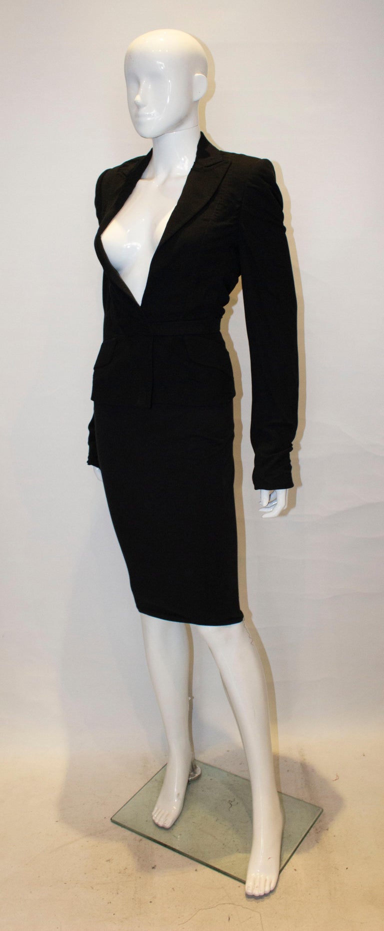 Dolce and Gabanna Black Jacket with Tie Belt