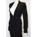Dolce and Gabanna Black Jacket with Tie Belt