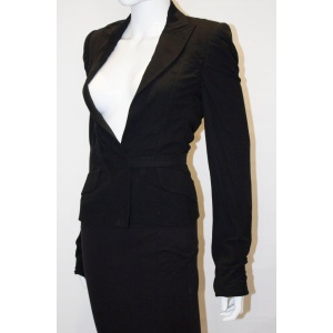 Dolce and Gabanna Black Jacket with Tie Belt