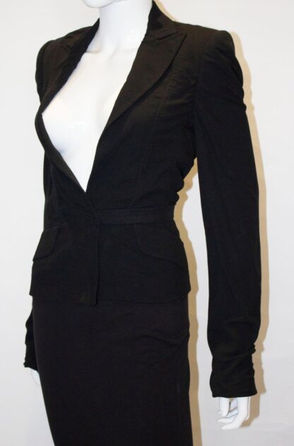 Dolce and Gabanna Black Jacket with Tie Belt