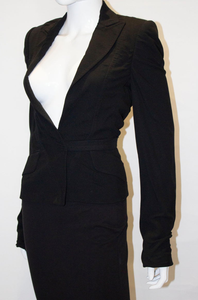 Dolce and Gabanna Black Jacket with Tie Belt