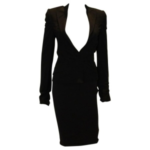 Dolce and Gabanna Black Jacket with Tie Belt