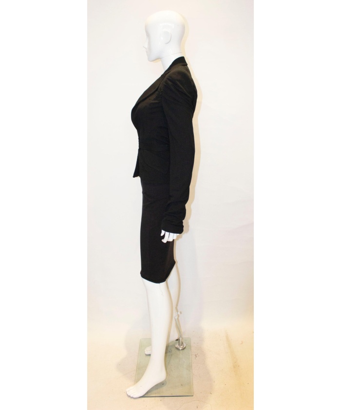 Dolce and Gabanna Black Jacket with Tie Belt