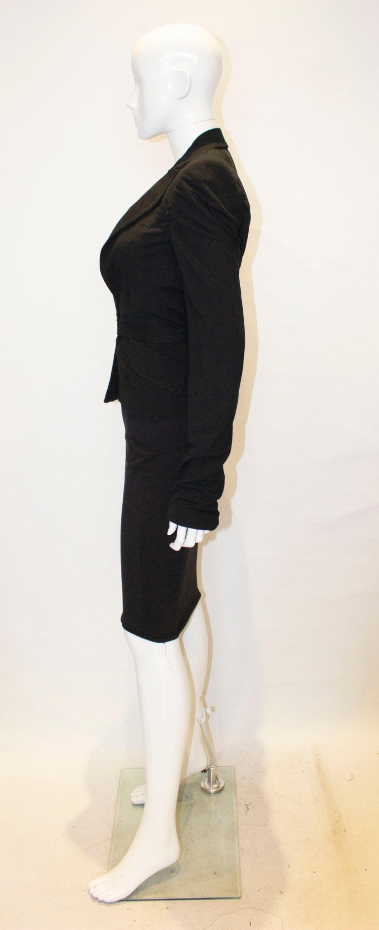Dolce and Gabanna Black Jacket with Tie Belt