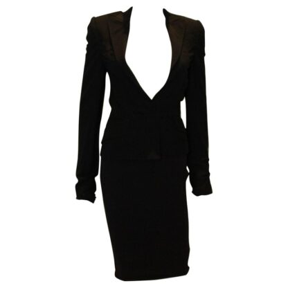 Dolce and Gabanna Black Jacket with Tie Belt
