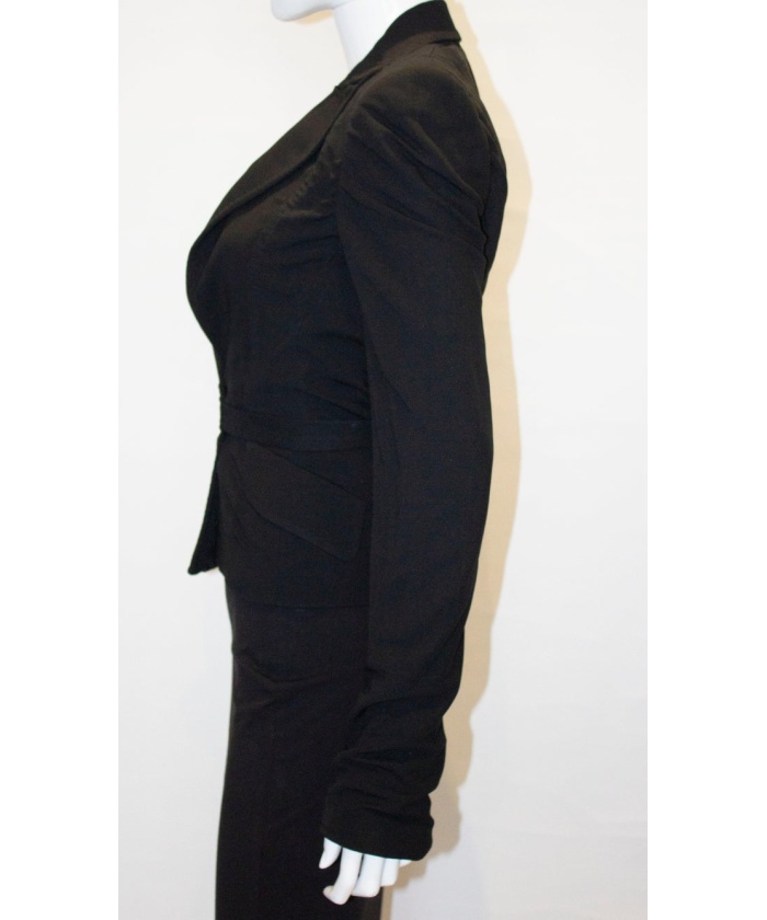 Dolce and Gabanna Black Jacket with Tie Belt