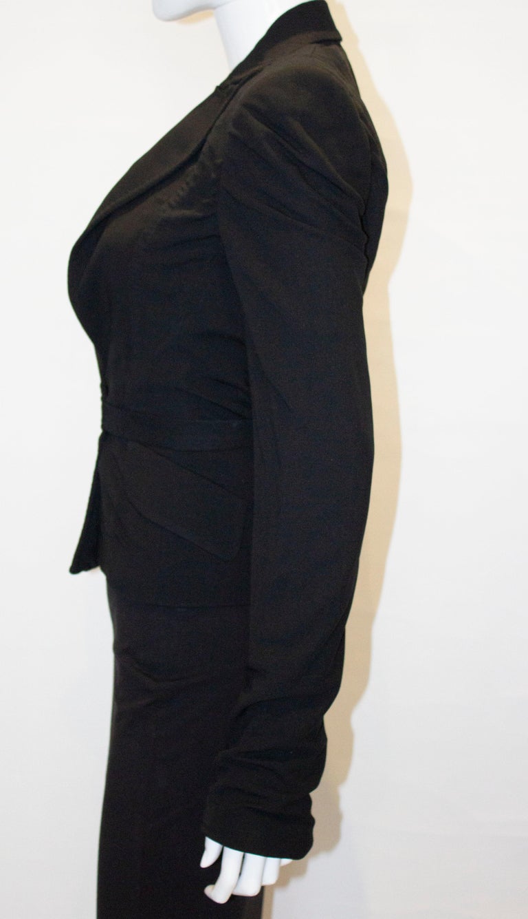 Dolce and Gabanna Black Jacket with Tie Belt