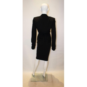 Dolce and Gabanna Black Jacket with Tie Belt