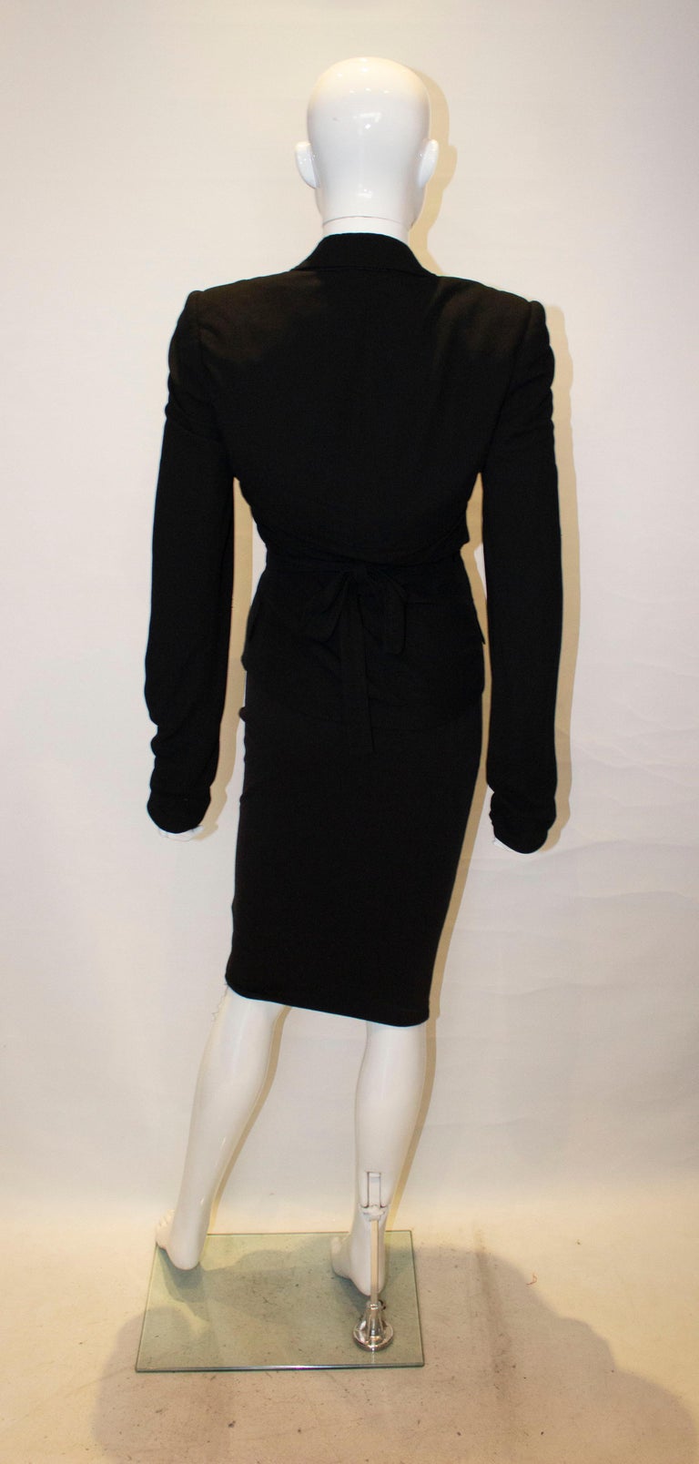 Dolce and Gabanna Black Jacket with Tie Belt
