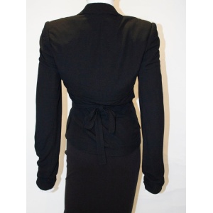 Dolce and Gabanna Black Jacket with Tie Belt