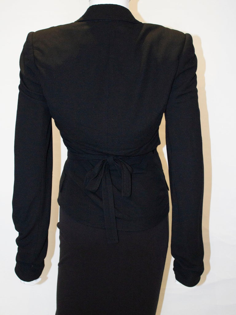 Dolce and Gabanna Black Jacket with Tie Belt