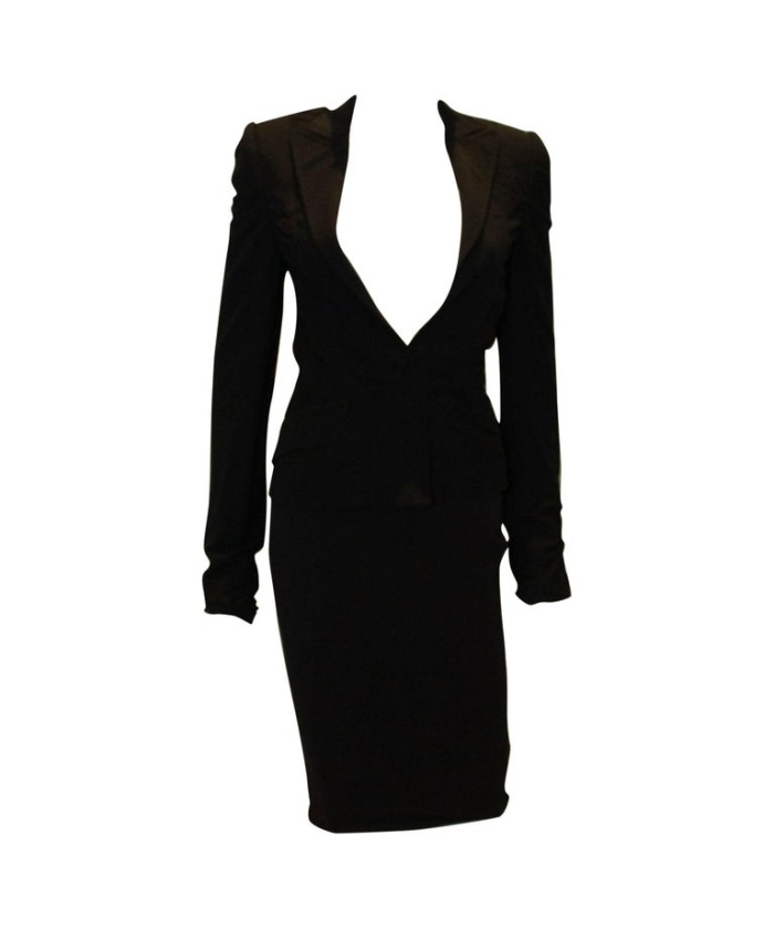 Dolce and Gabanna Black Jacket with Tie Belt
