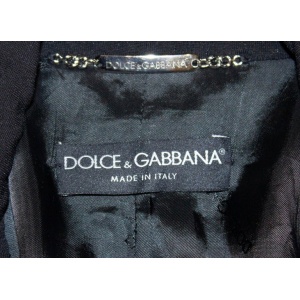 Dolce and Gabanna Black Jacket with Tie Belt