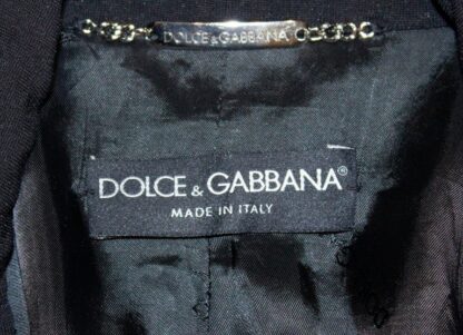 Dolce and Gabanna Black Jacket with Tie Belt