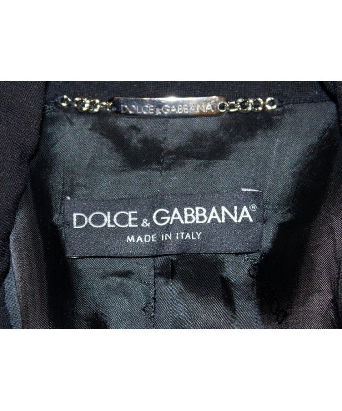 Dolce and Gabanna Black Jacket with Tie Belt