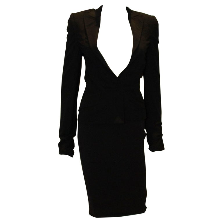Dolce and Gabanna Black Jacket with Tie Belt
