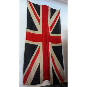 Early 20th Century Colossal WW1 Union Jack Flag on Linen. Antique/Vintage/UK