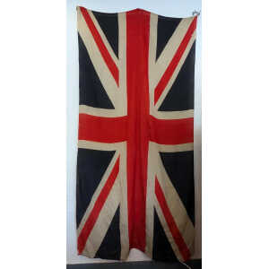 Early 20th Century Colossal WW1 Union Jack Flag on Linen. Antique/Vintage/UK